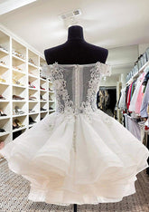 A-line Off-the-Shoulder Homecoming Dress with Appliqued Beading Lace-27dress